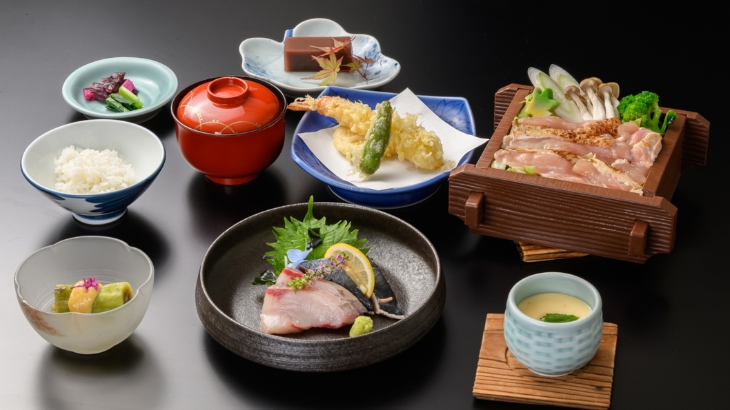 【ラドン熱気浴あり｜季節の「健菜」会席】ボリューム控えめ◆身体にやさしい会席（全9品）