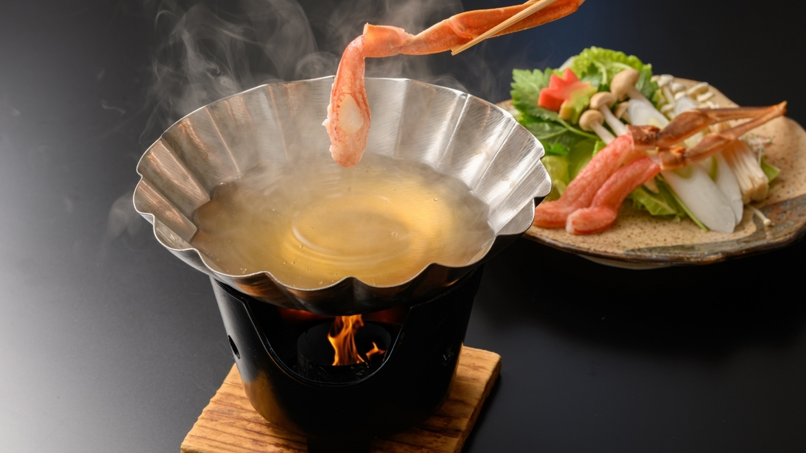 【ラドン熱気浴あり｜冬季限定「タグ付活松葉蟹」付き会席】鳥取冬の味覚「松葉蟹」×世界屈指のラドン温泉