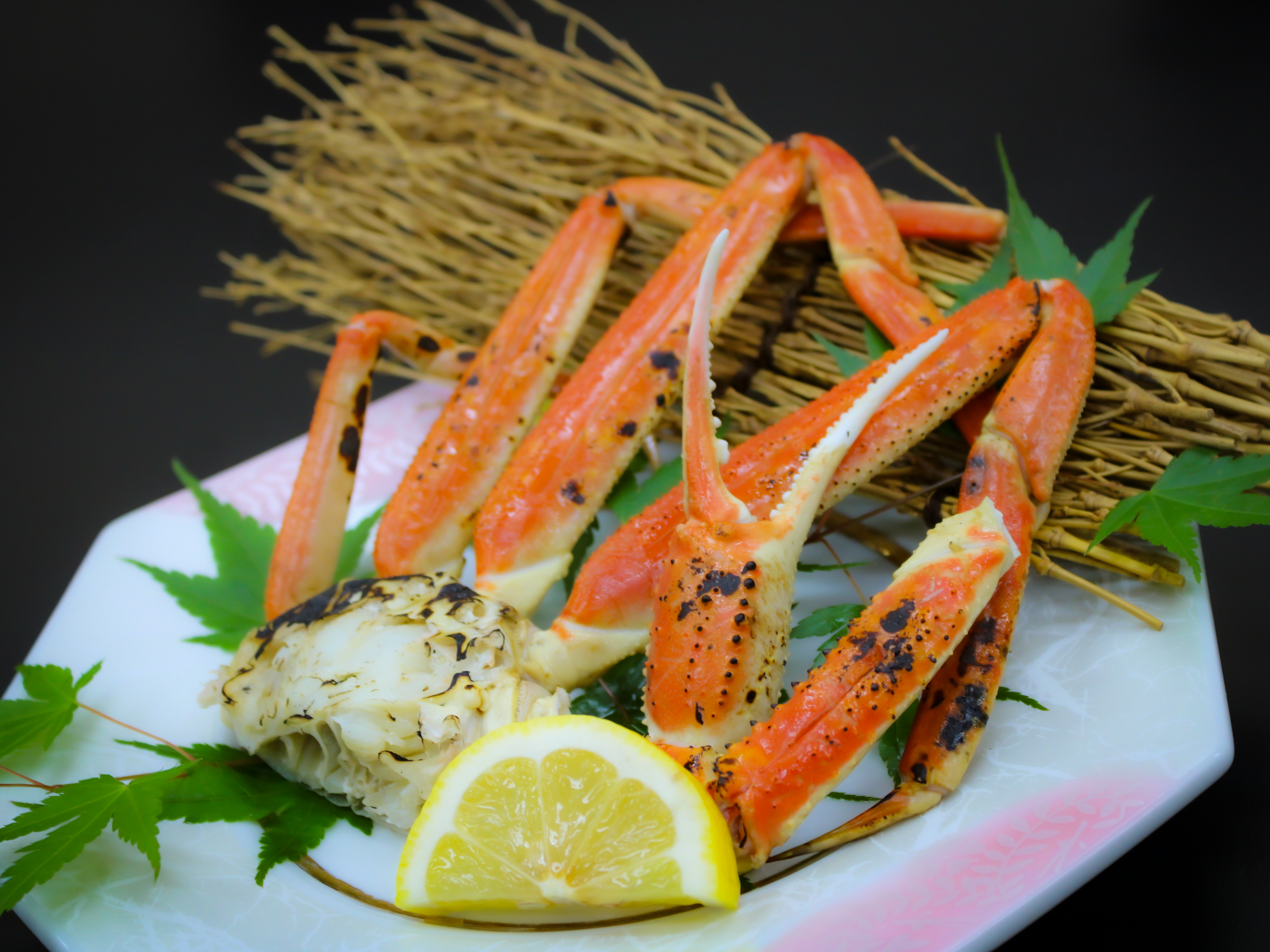 秋のずわい蟹会席プラン「焼き蟹」