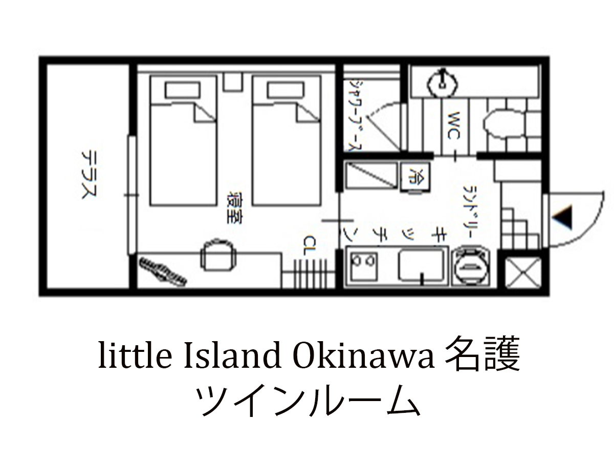 新館ツインルーム　22.5平米　お二人でゆっくりお泊りいただけます（2020年9月18日より開業）