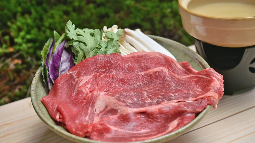 夕食の野菜と肉の鍋の一例