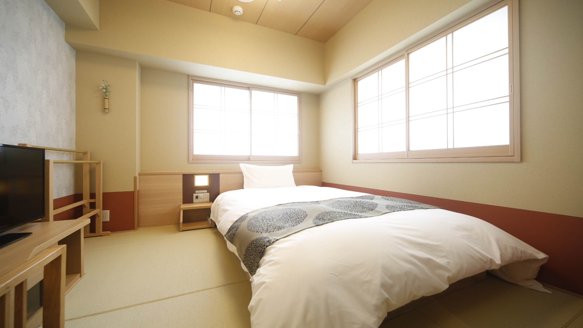 シングルルーム【禁煙】（120&times;195センチ）15.6平米&diams;サータ社ベッド完備&diams;