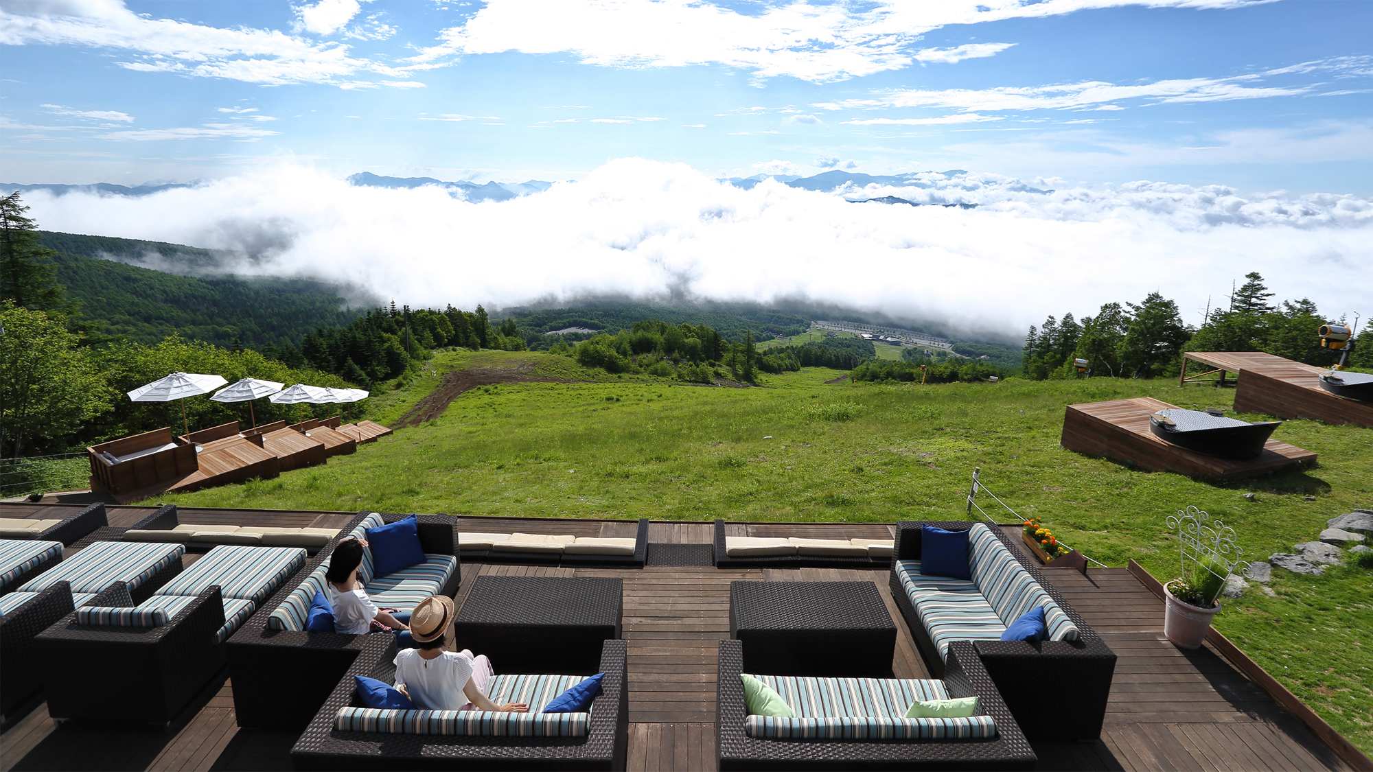 *【周辺観光】サンメドウズ清里ハイランドパーク清里テラスで標高1900ｍのパノラマをお楽しみください