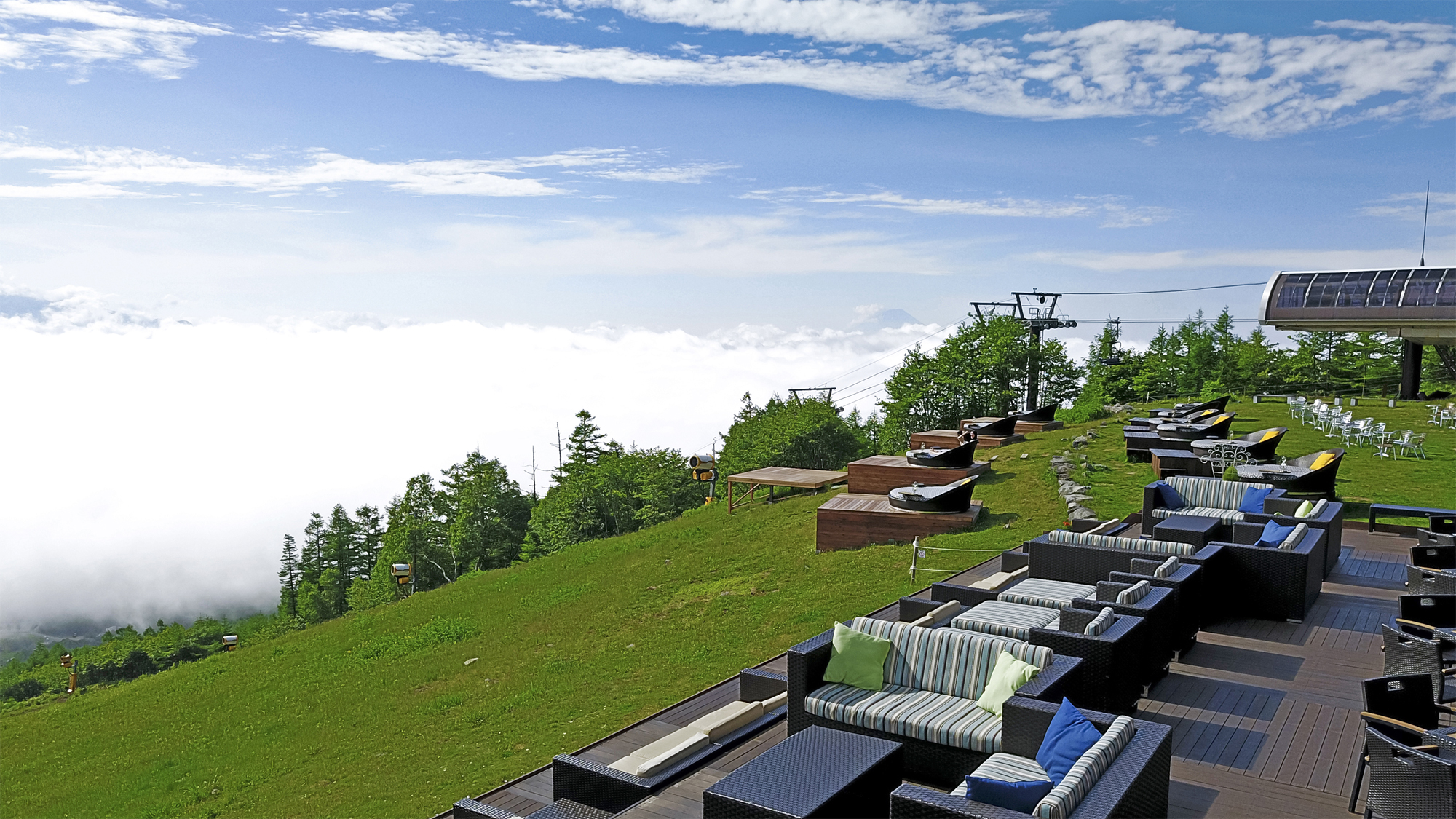 *【周辺観光】サンメドウズ清里ハイランドパーク清里テラスで標高1900ｍのパノラマをお楽しみください