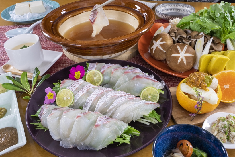【年末年始限定！！】原木生ハム祭り☆ワイン飲み放題♪夕食は瀬戸内鯛の鯛しゃぶしゃぶ鍋＜２食付き＞