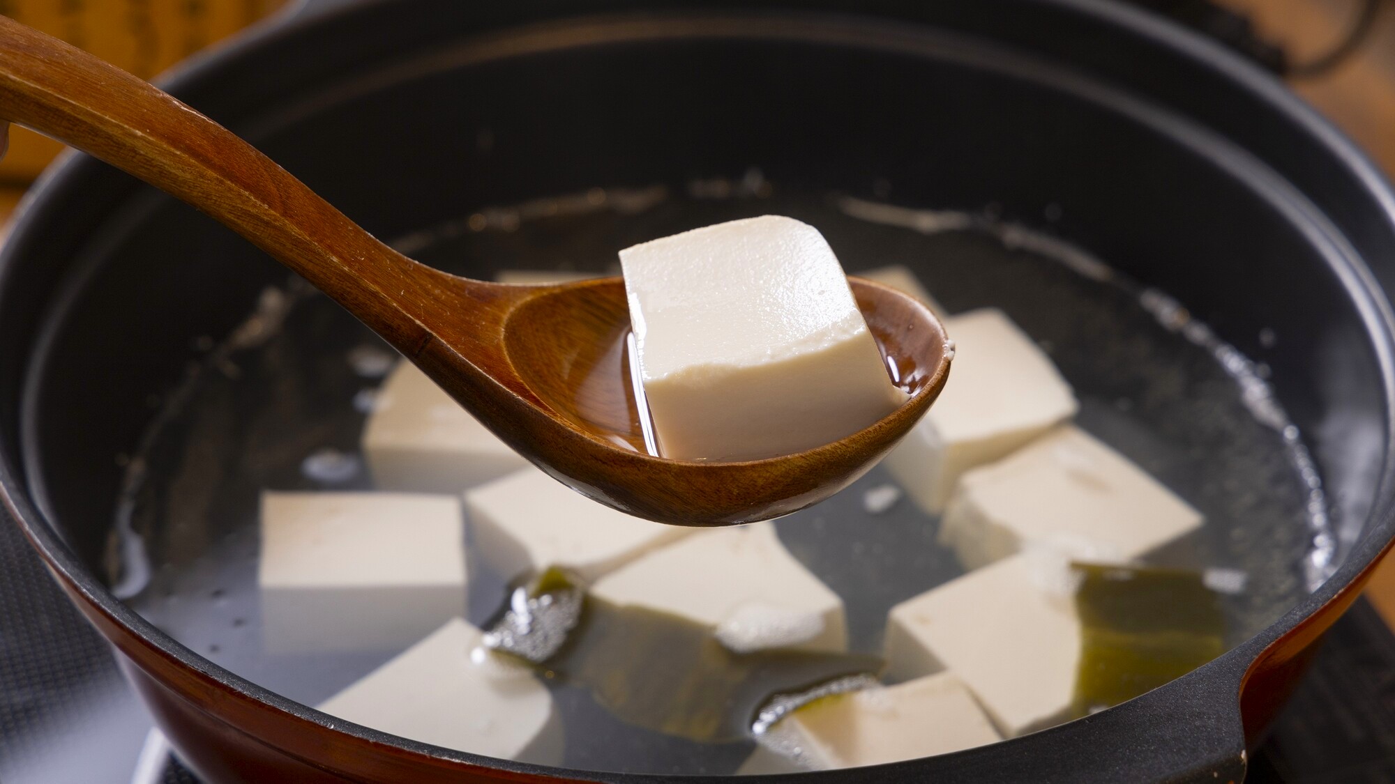 【朝食】「服部豆腐」を使用した湯豆腐