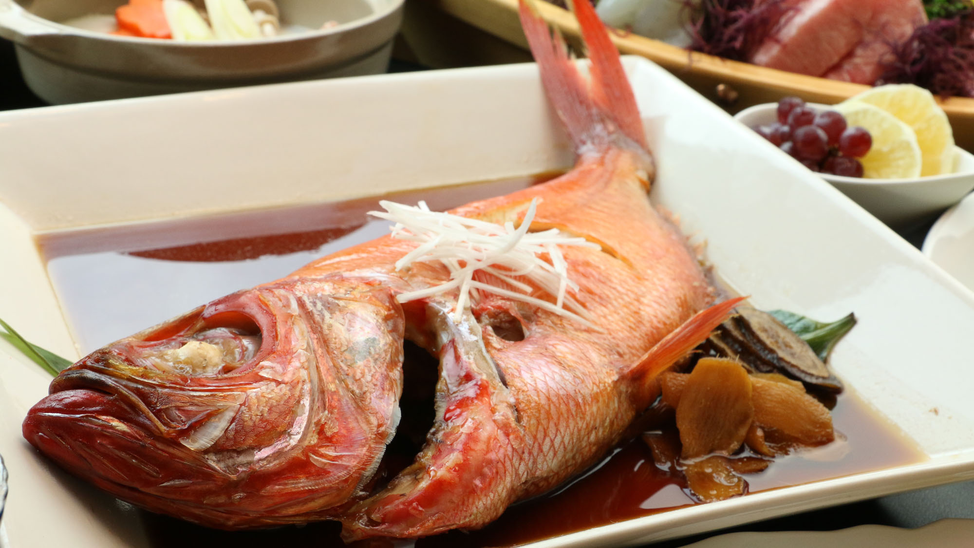 【夕食】金目鯛姿煮