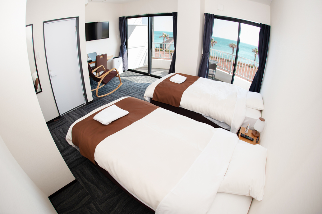 ◆海側◆テラス席付き！デラックスツイン（ユニットバス完備）