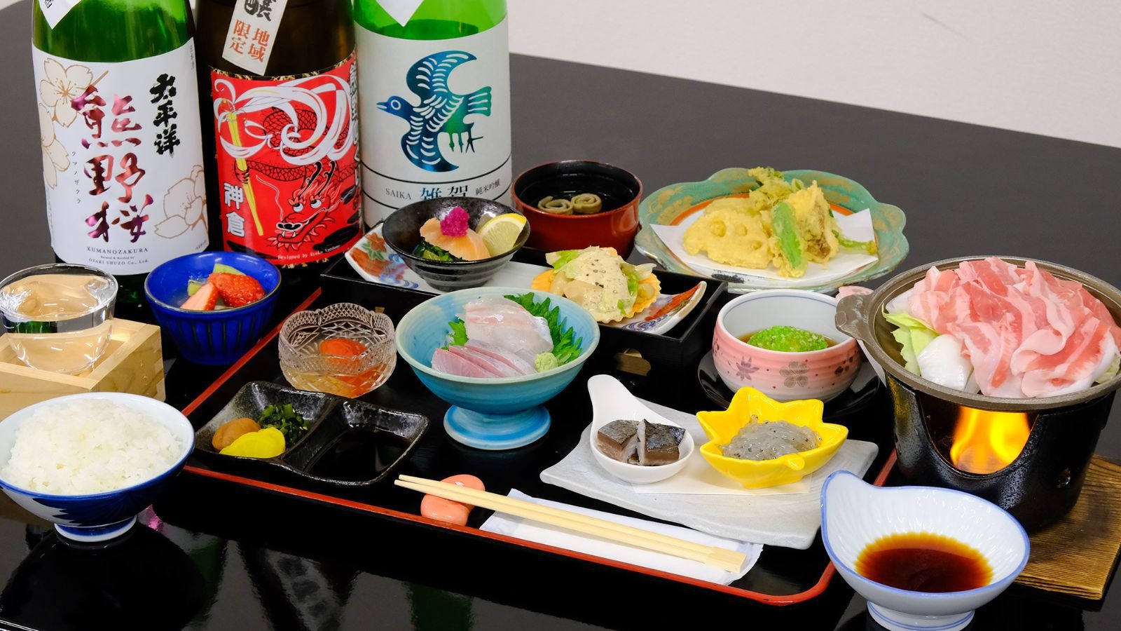 【のんびり一人旅｜紀州御膳1泊2食】人気No.1！紀州南紀の熊野ポーク・魚・旬の食材を堪能！