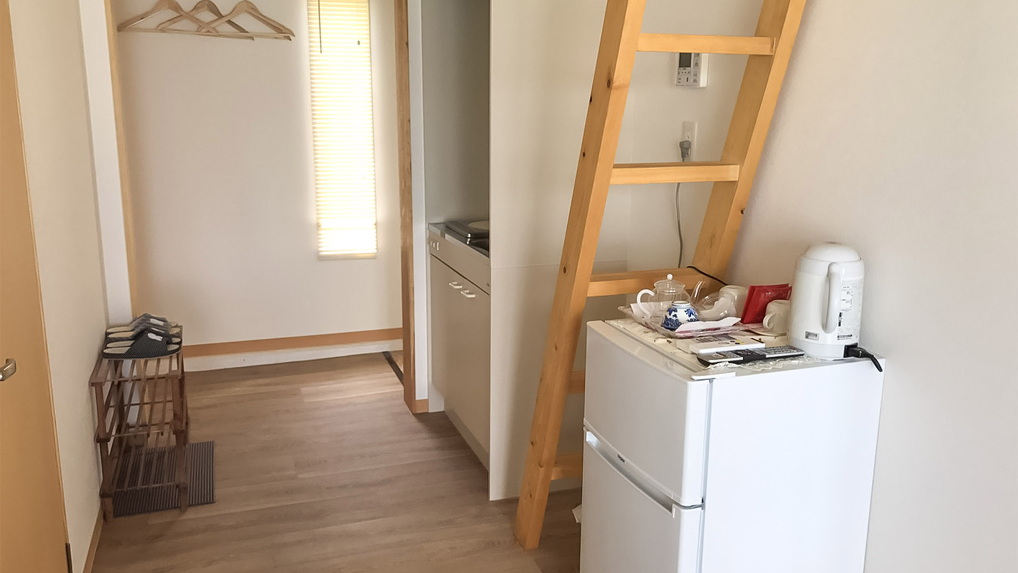 ・「Bタイプコテージ・オーシャンビュー」ミニキッチン付きで調理も可能です。