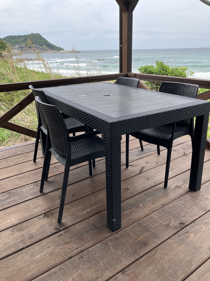 トレーラーハウス　ウッドデッキからの眺め