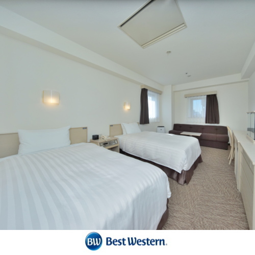 ツインルーム　22.4㎡　シモンズ社製110㎝幅ベッド×2台