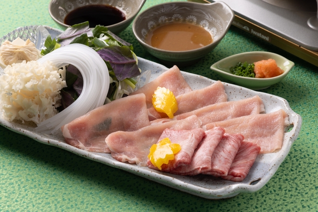 肉好きにはたまらない！！季節の野菜と一緒に【しゃぶしゃぶ会席】１泊２食　飲み放題付