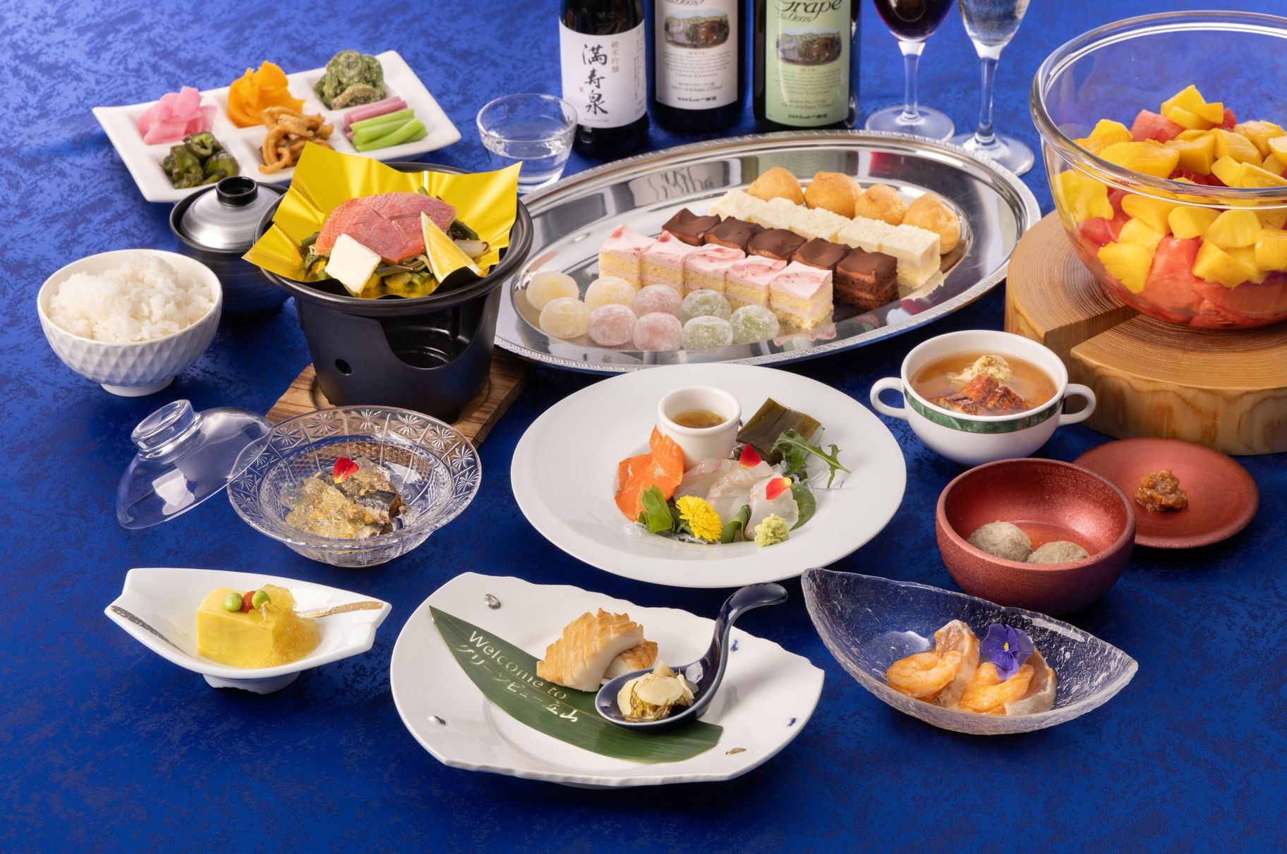 ◆朝食なし◆　魚介中心の海鮮コース【魚彩会席】１泊夕食　飲み放題付　２０２５年７月〜