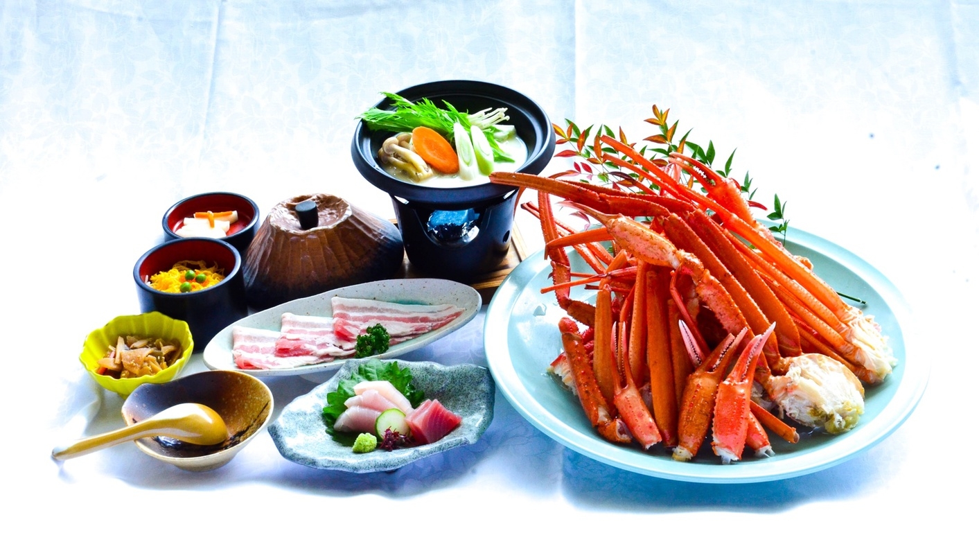 【ズワイガニ食べ放題♪】期間限定の冬の味覚とあったか温泉♪≪冬の味覚プラン≫