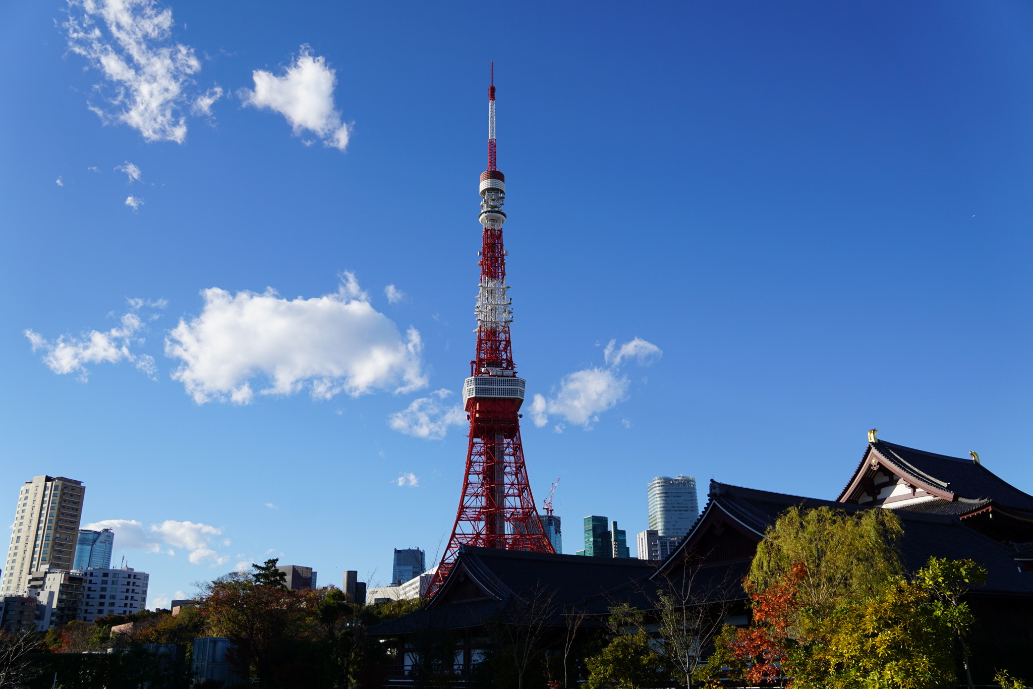 東京タワー：元祖東京名物と言えば、やっぱり東京タワーです。