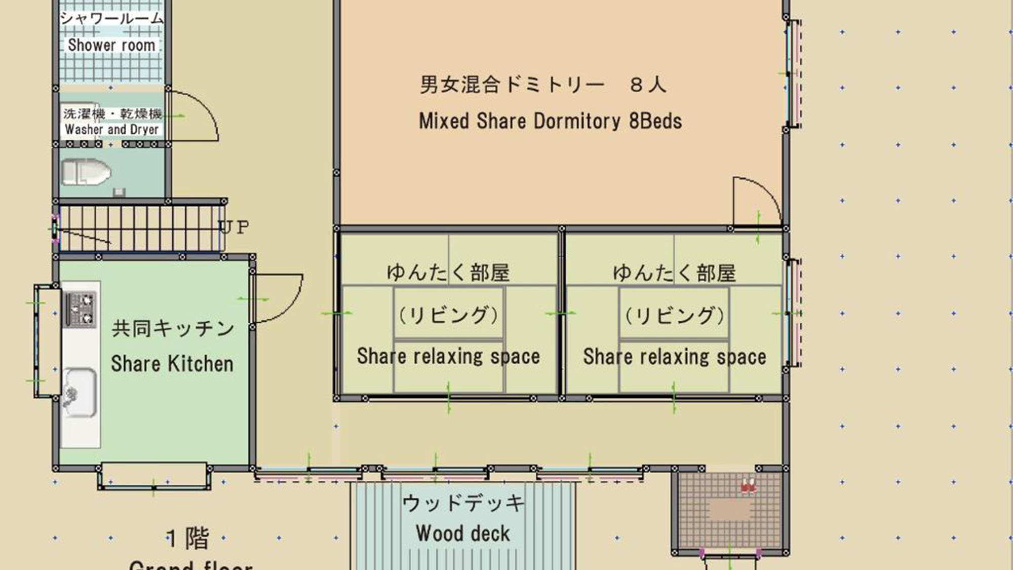 【客室】 館内図1F