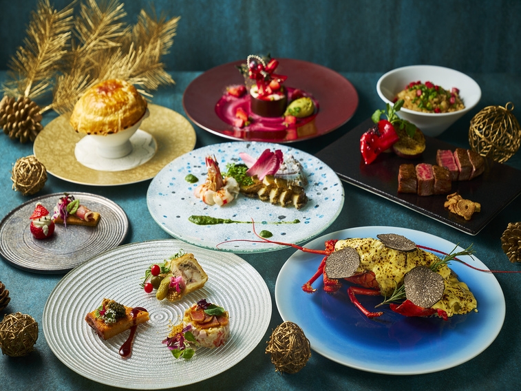 【クリスマス鉄板焼】目の前で焼き上げる極選料理をご堪能＃大阪屈指の煌めく夜景＃贅沢な夕・朝食付