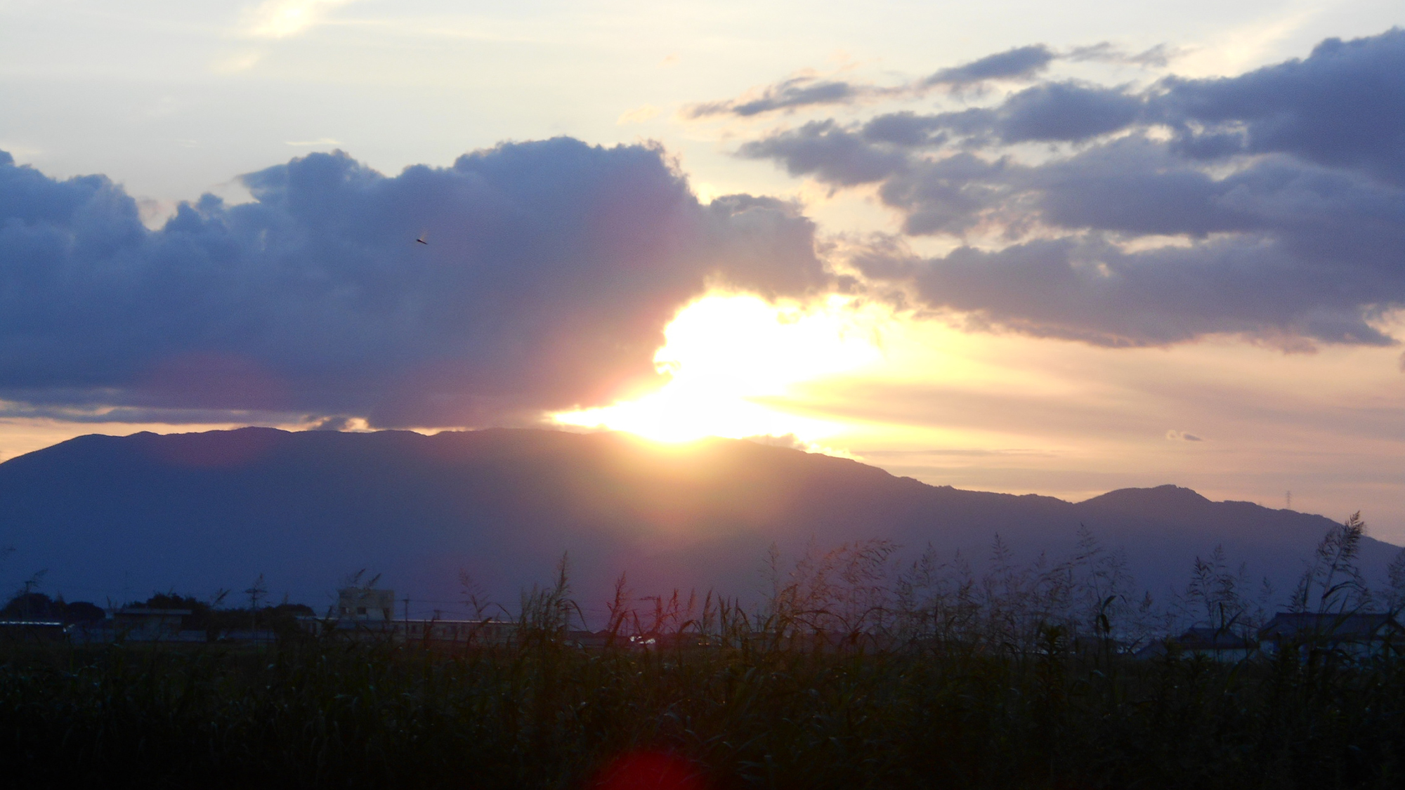 筑後平野の夕日