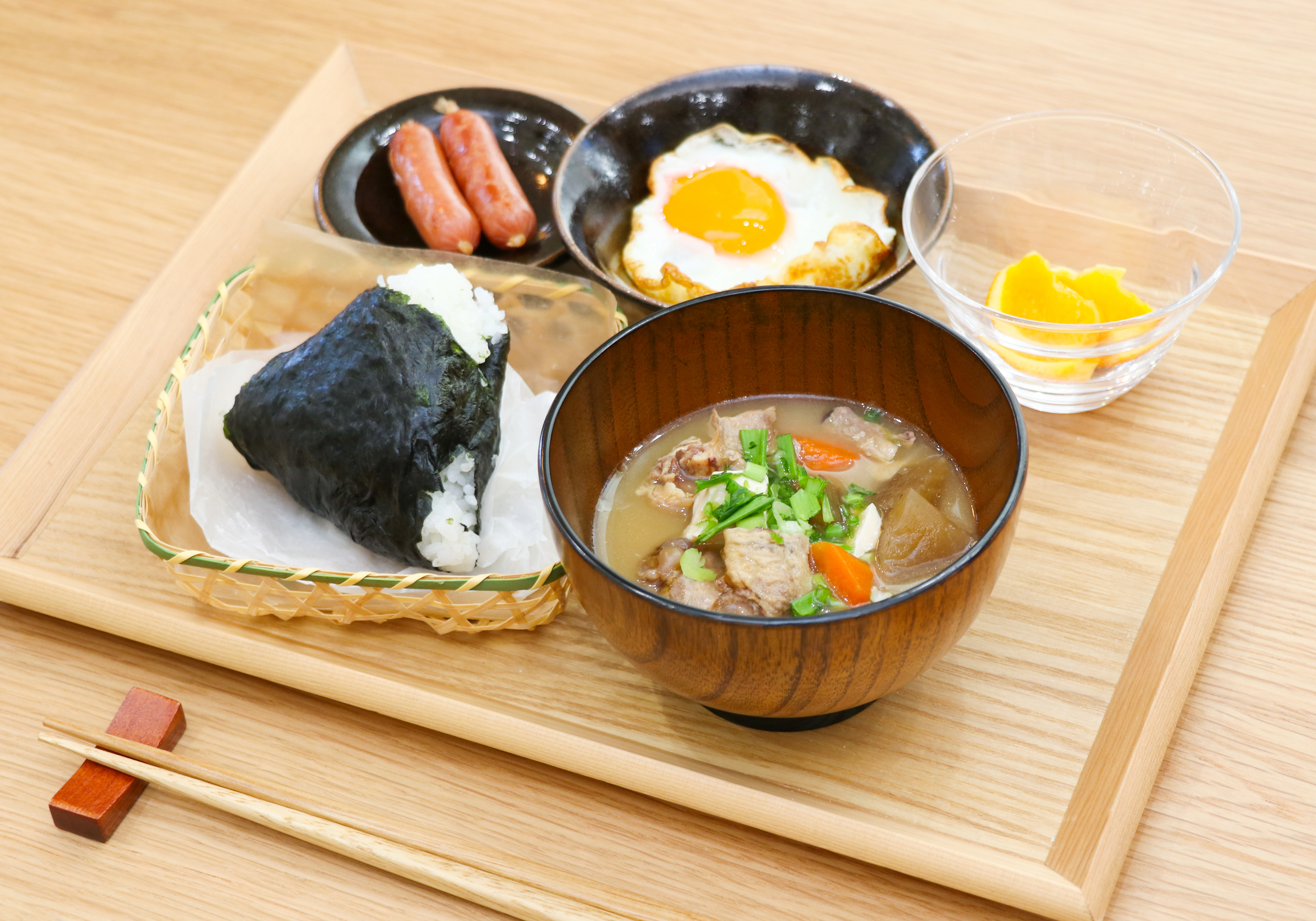 【腸活スープ朝食】腸活豚汁の和食セット