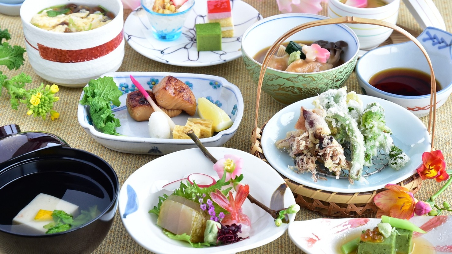 【秋薫る加賀料理】松茸入りキノコのかき揚げ、鶏の治部煮を味わう金沢の秋〜友禅〜