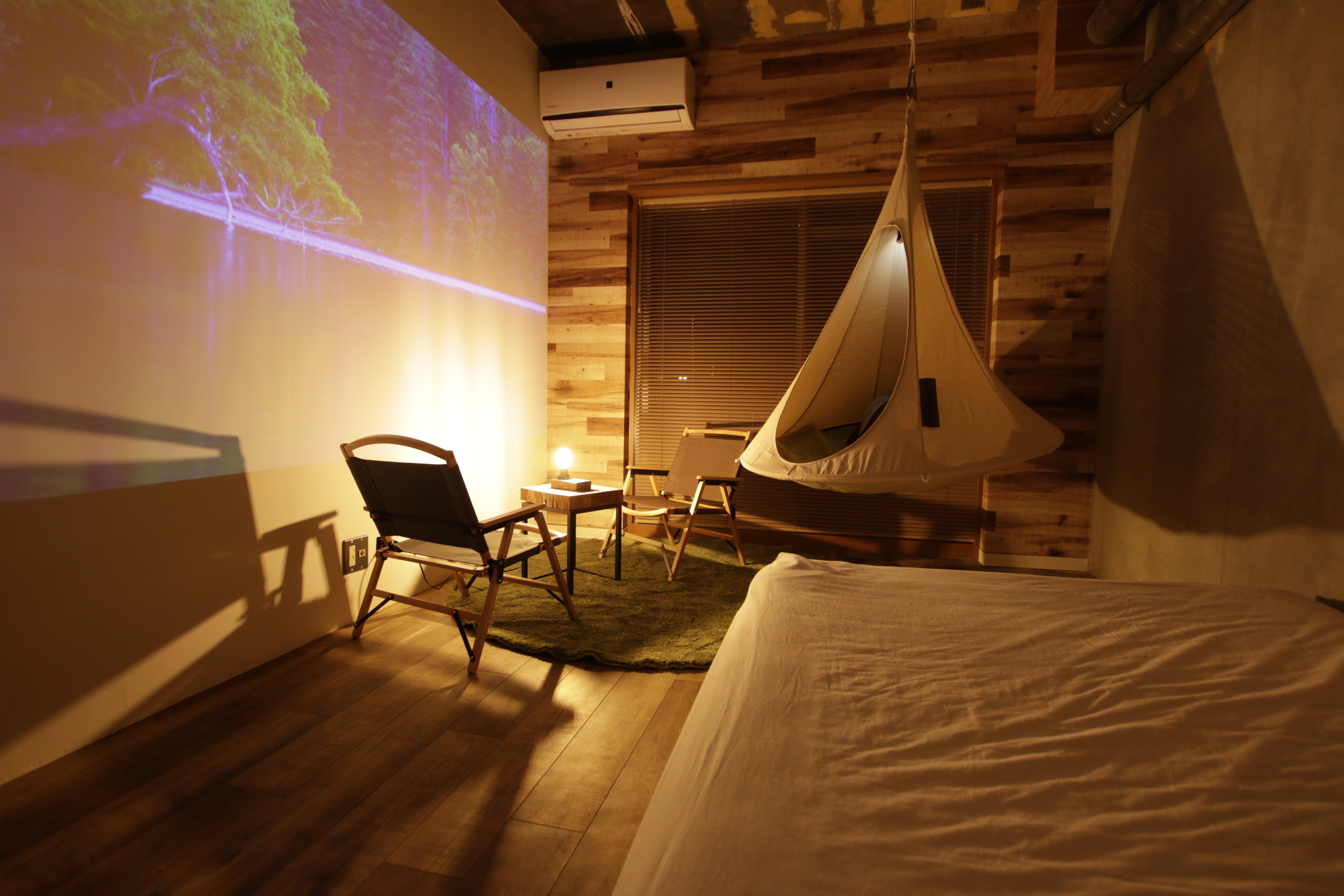 【個室】CAMP DOUBLE ROOM《BBQテラス付》18.9㎡（定員3名）