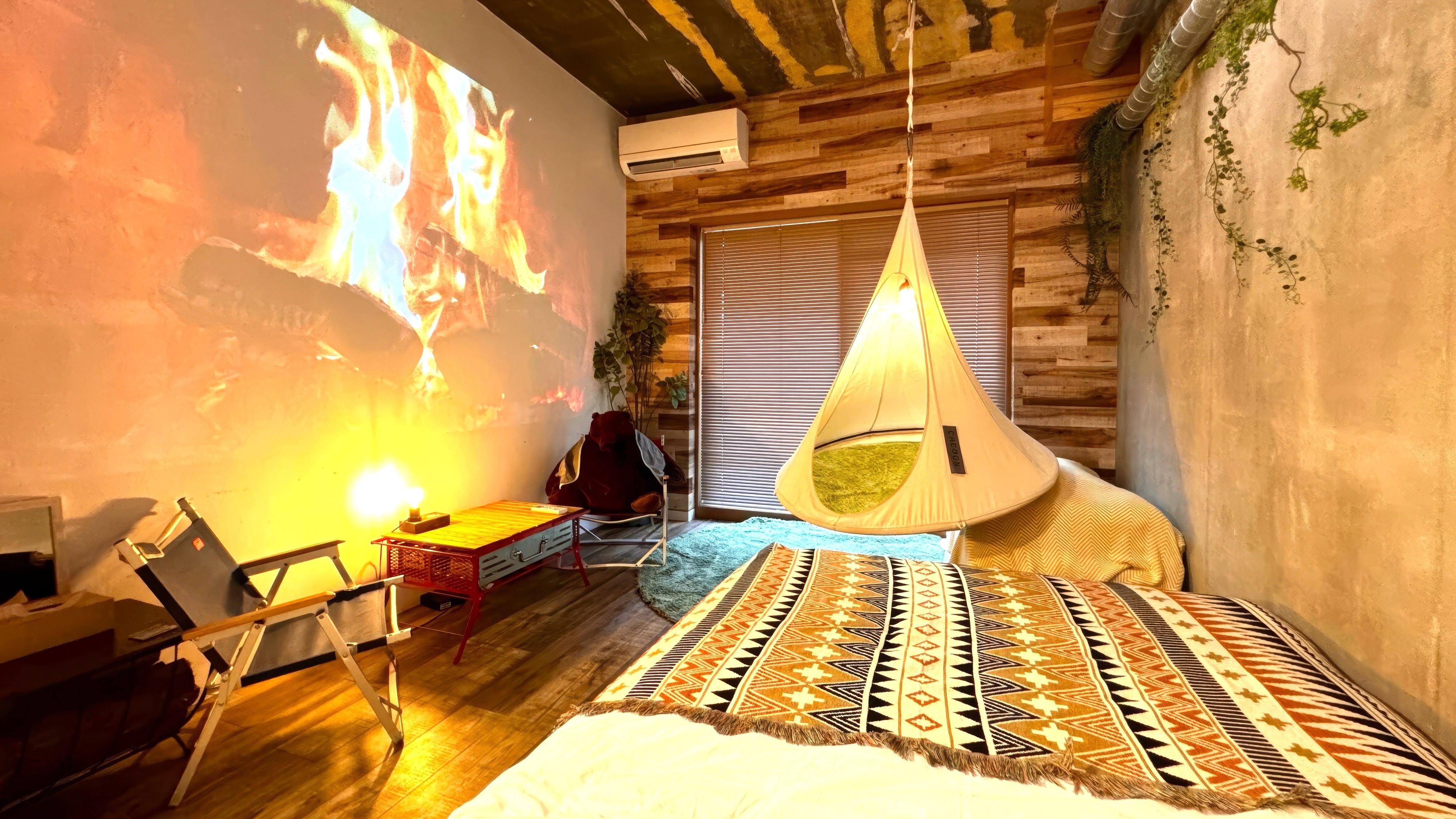 【個室】CAMP DOUBLE ROOM《BBQテラス付》　18.9㎡（定員3名）