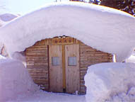 Heavy snow! Open-air bath