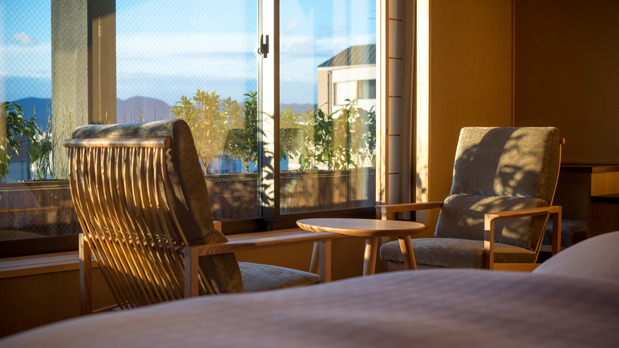 半露天風呂付和風ツイン（町並みビュー）　35平米