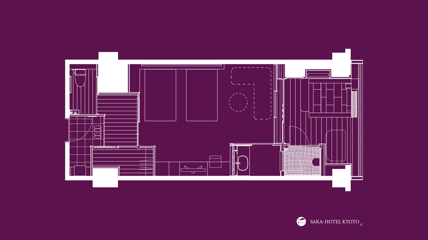 露天風呂付デラックスツイン　46平米（一例）