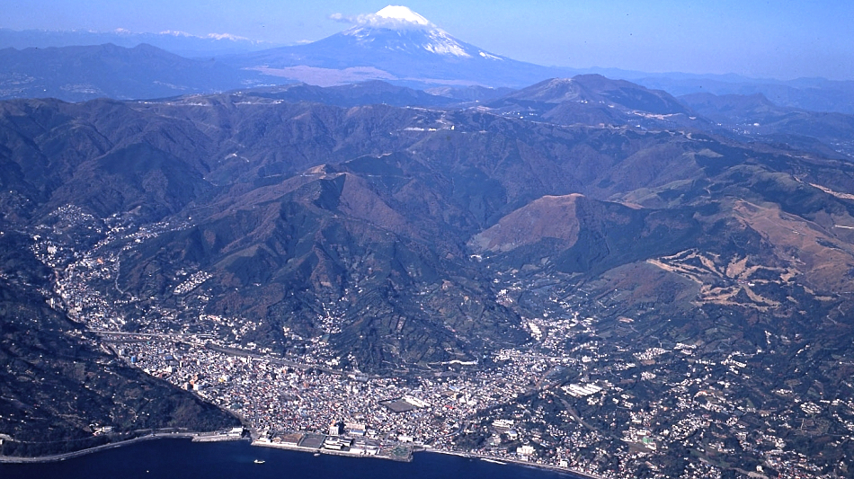 空から見た湯河原