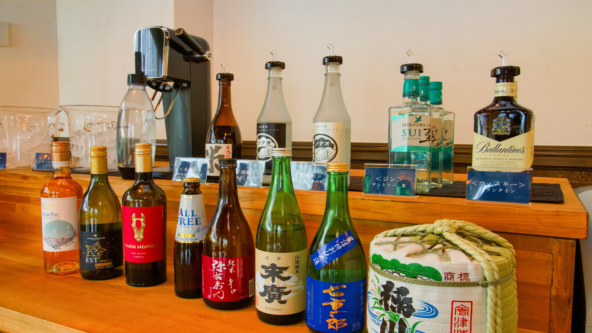 夕朝食時ドリンク飲み放題