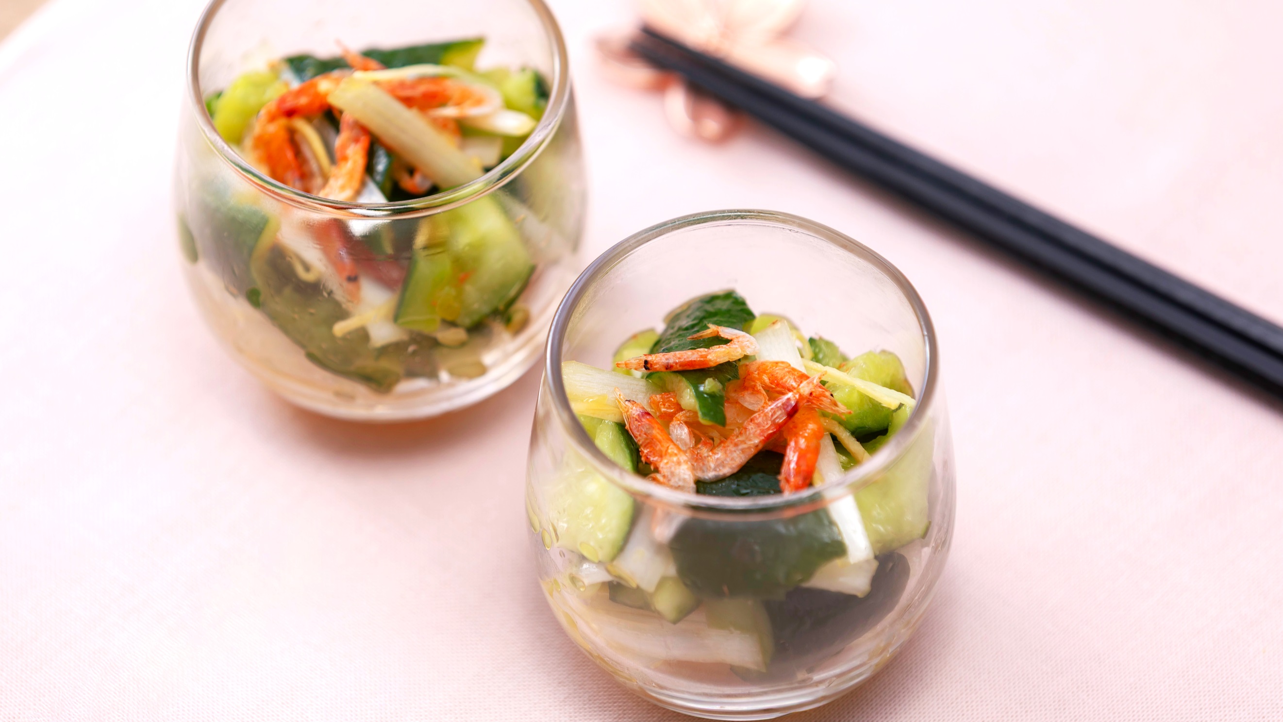 【朝食　春メニュー】 桜えびとたたき胡瓜の生姜風味