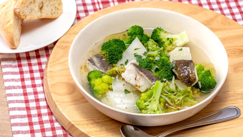【朝食　冬メニュー】 鱈と野菜のズッパ仕立て