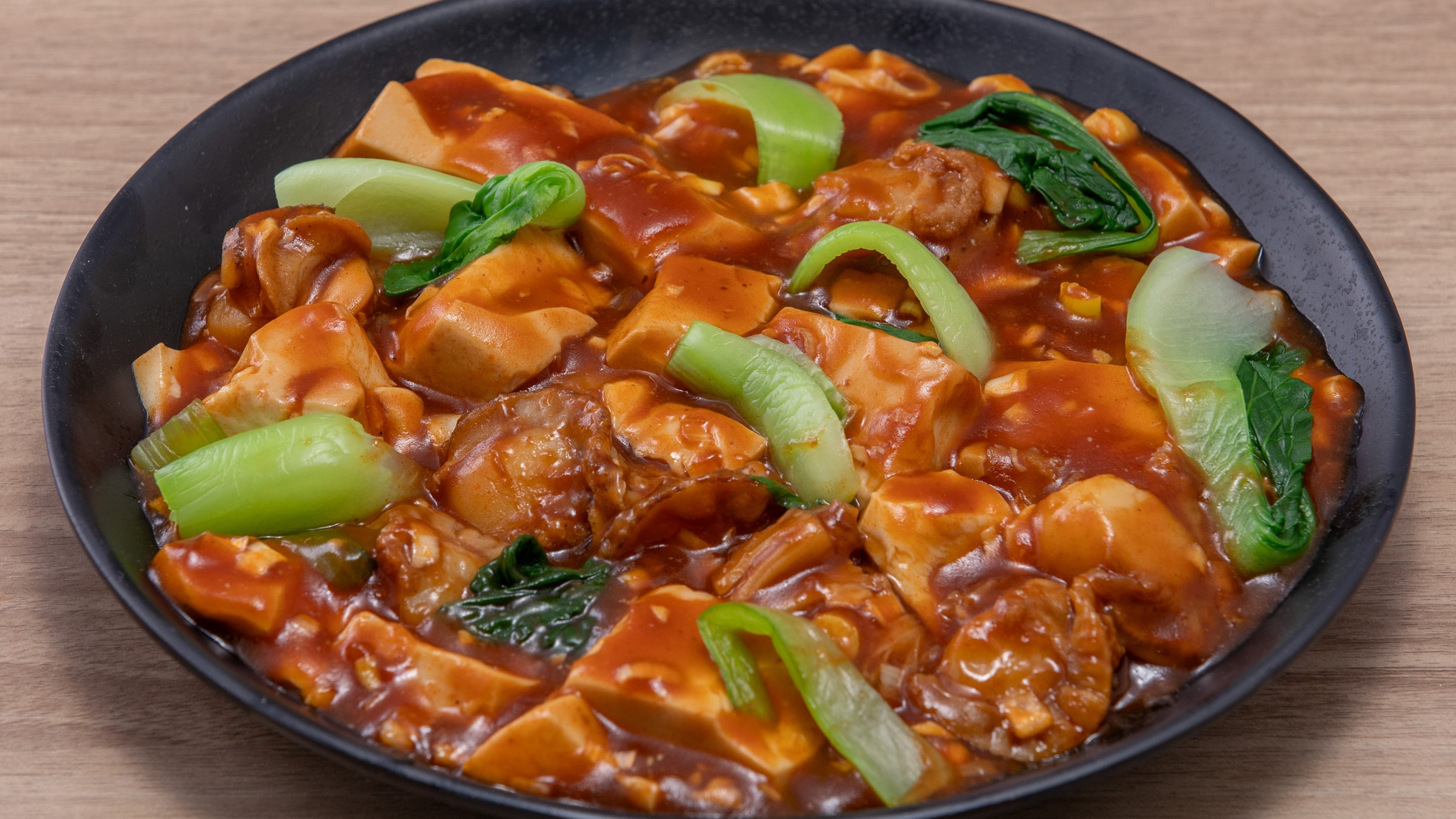 【朝食　冬メニュー】 帆立の四川風あんかけ豆腐