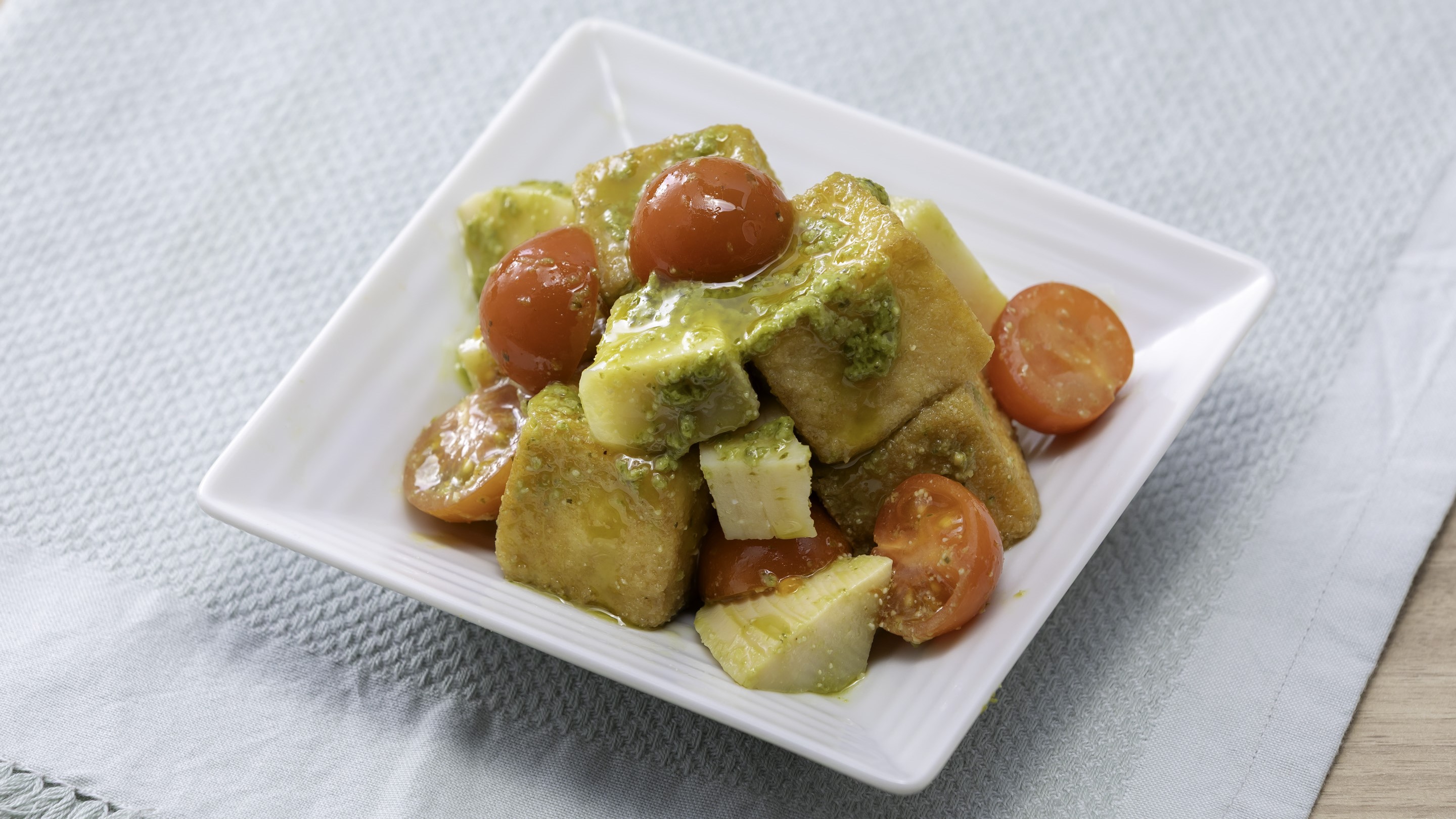 タケノコと厚揚げのジェノベーゼ