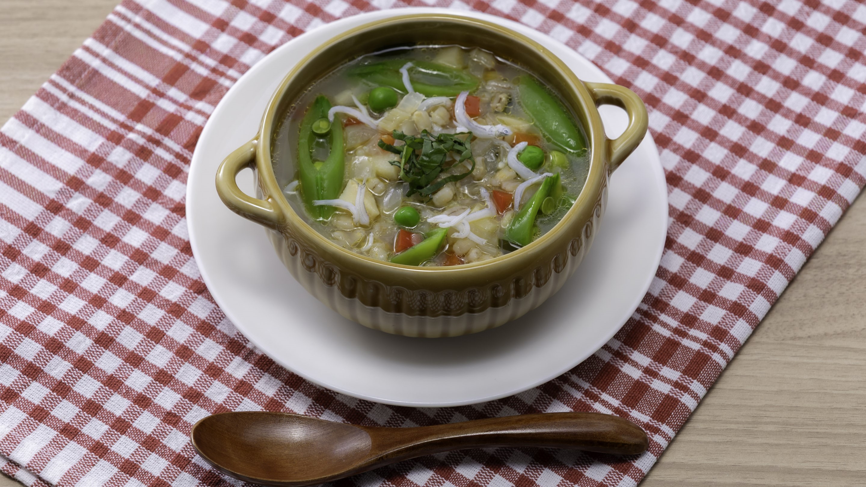 しらすと春野菜の大麦カルドッソ