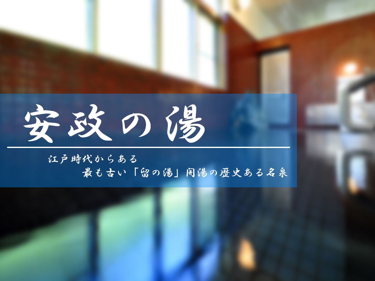 【安政の湯】江戸時代安政年間から滾々と自噴するまろやかなお湯をご体験ください。