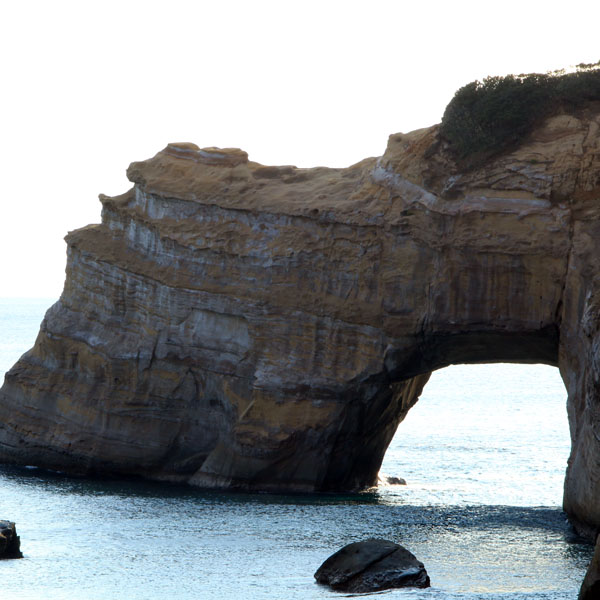 【景色・観光】多く存在する奇岩のひとつ自然に作り出された《象の水飲み岩 (竹崎海岸)》