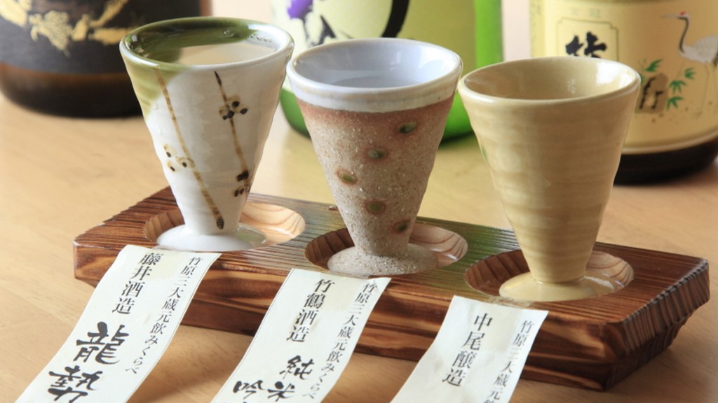 地元竹原・西条の銘酒を味わう「利き酒セット」もご用意しております。