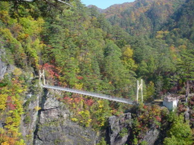 秋のわたらっしゃい吊り橋