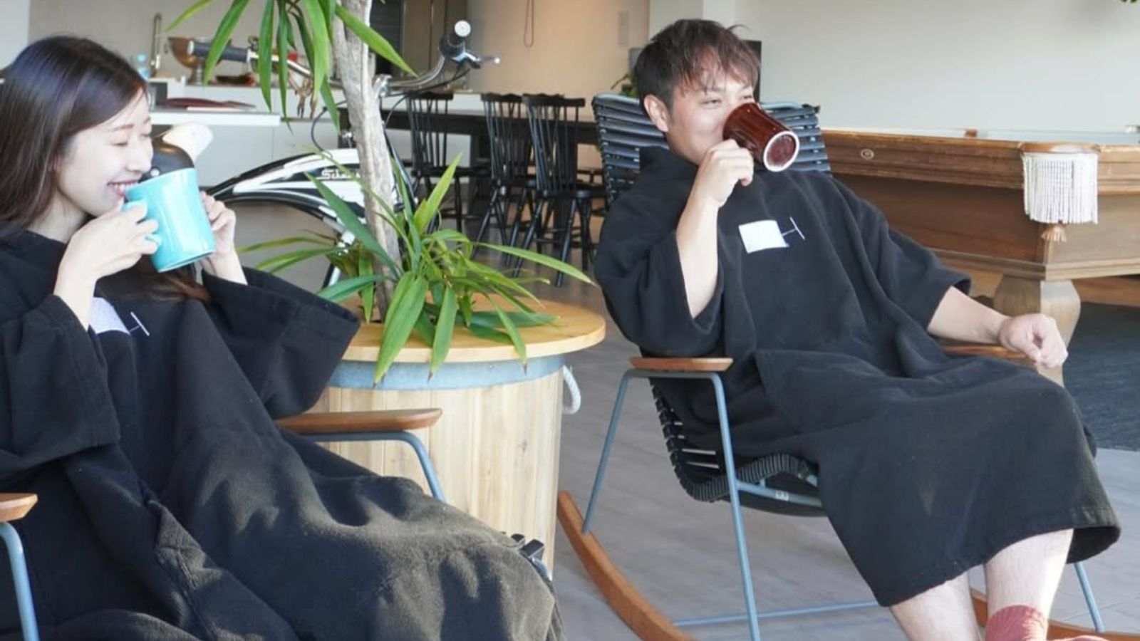 【ペントハウス／過ごし方】一例：朝は外の空気を吸いながら心温まる時間をお過ごしください。