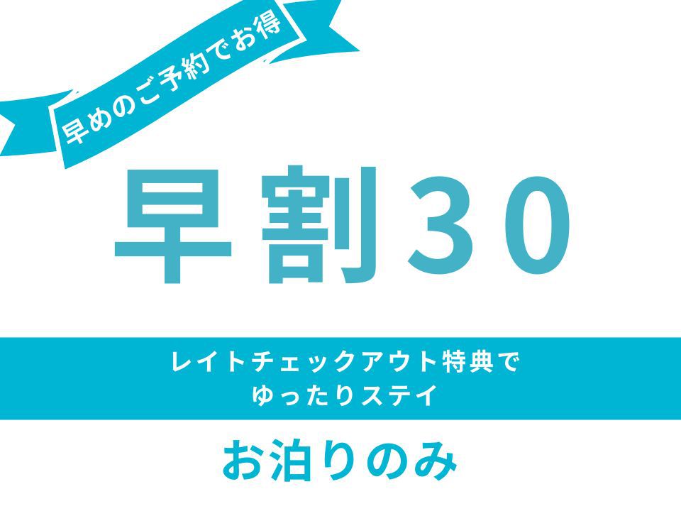 【さき楽30】30日前までのご予約でお得♪＜お泊まりのみ＞