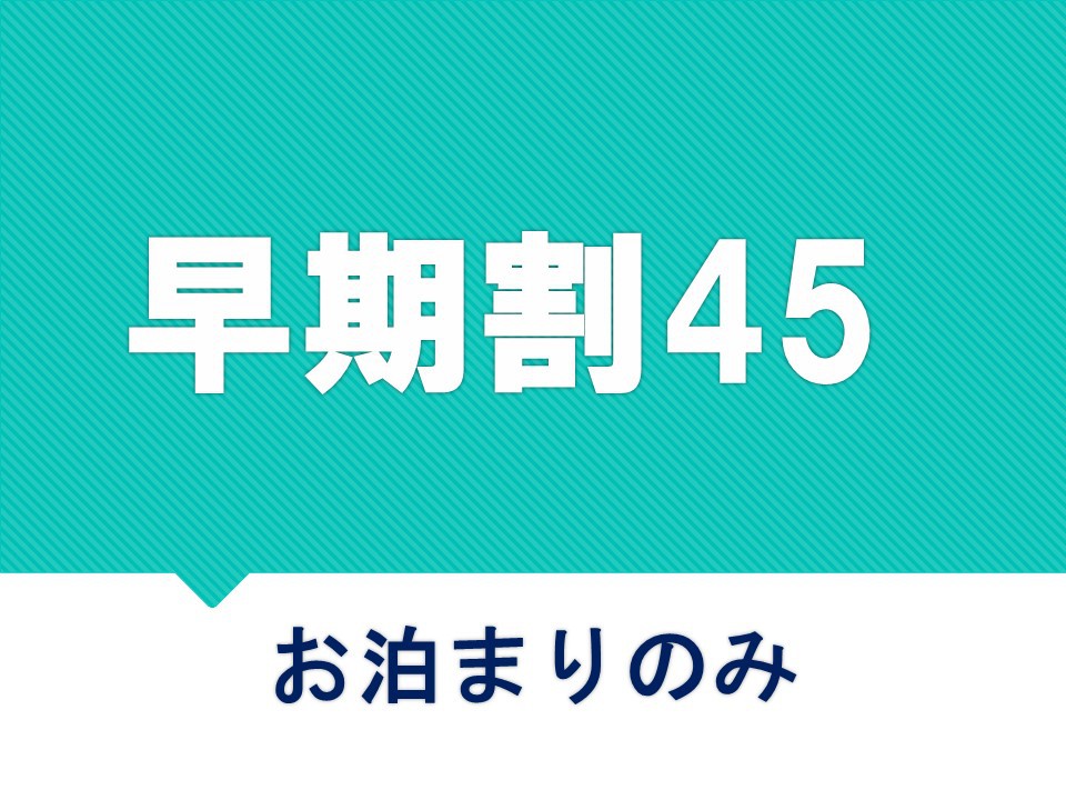 【さき楽45】45日前までのご予約でお得♪＜お泊まりのみ＞