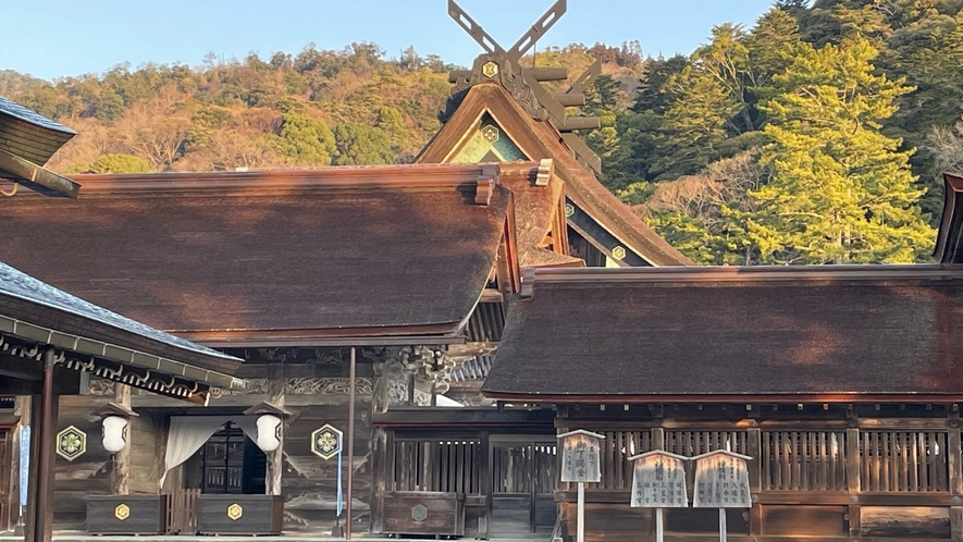 国宝の御本殿　大社造と呼ばれる建築様式