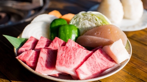 手ぶらdeバーベキュー♪やわらかい広島和牛ロース！わいわい野外BBQを楽しもう（1泊夕食付き）