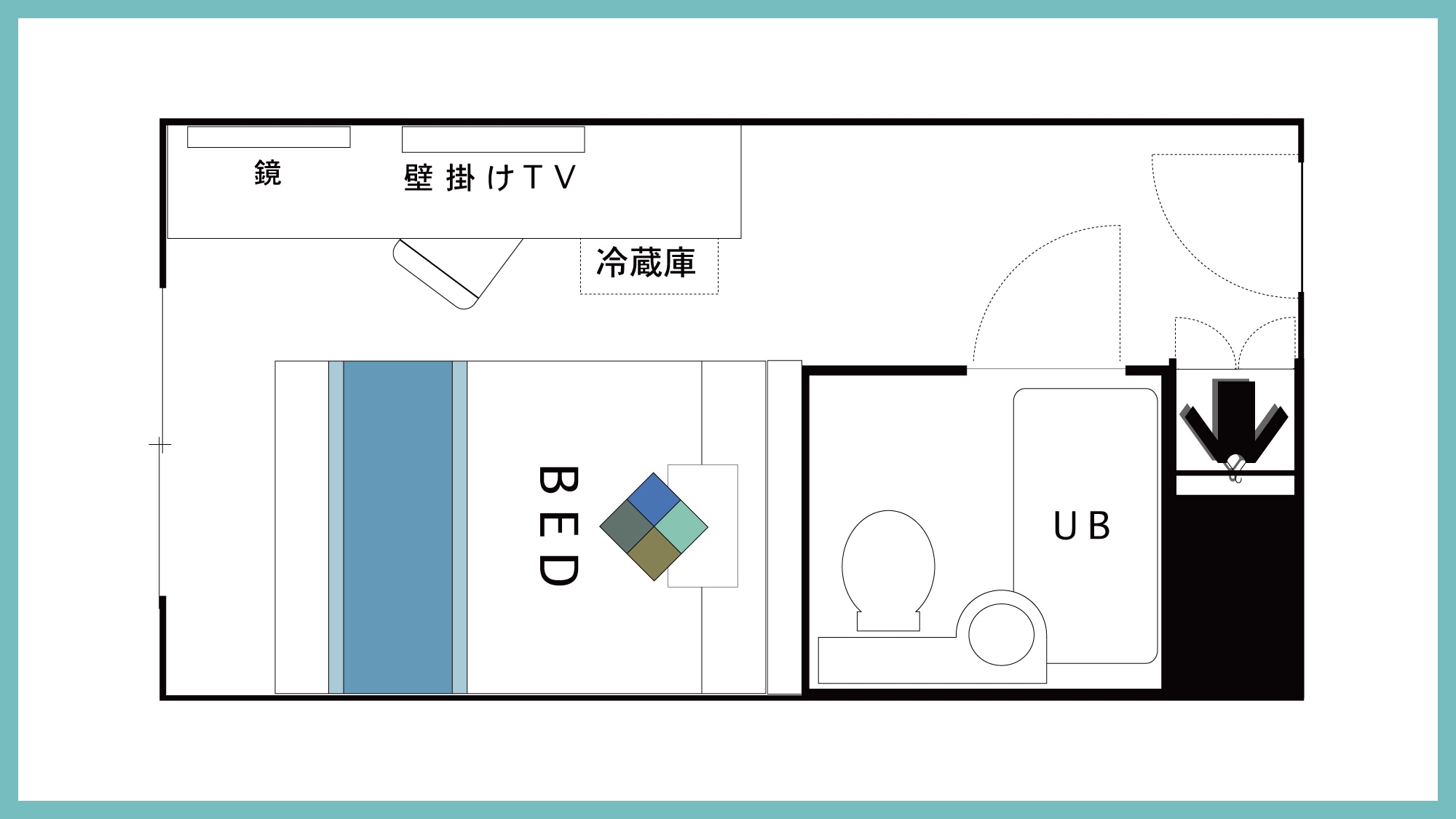 シングルルーム間取り