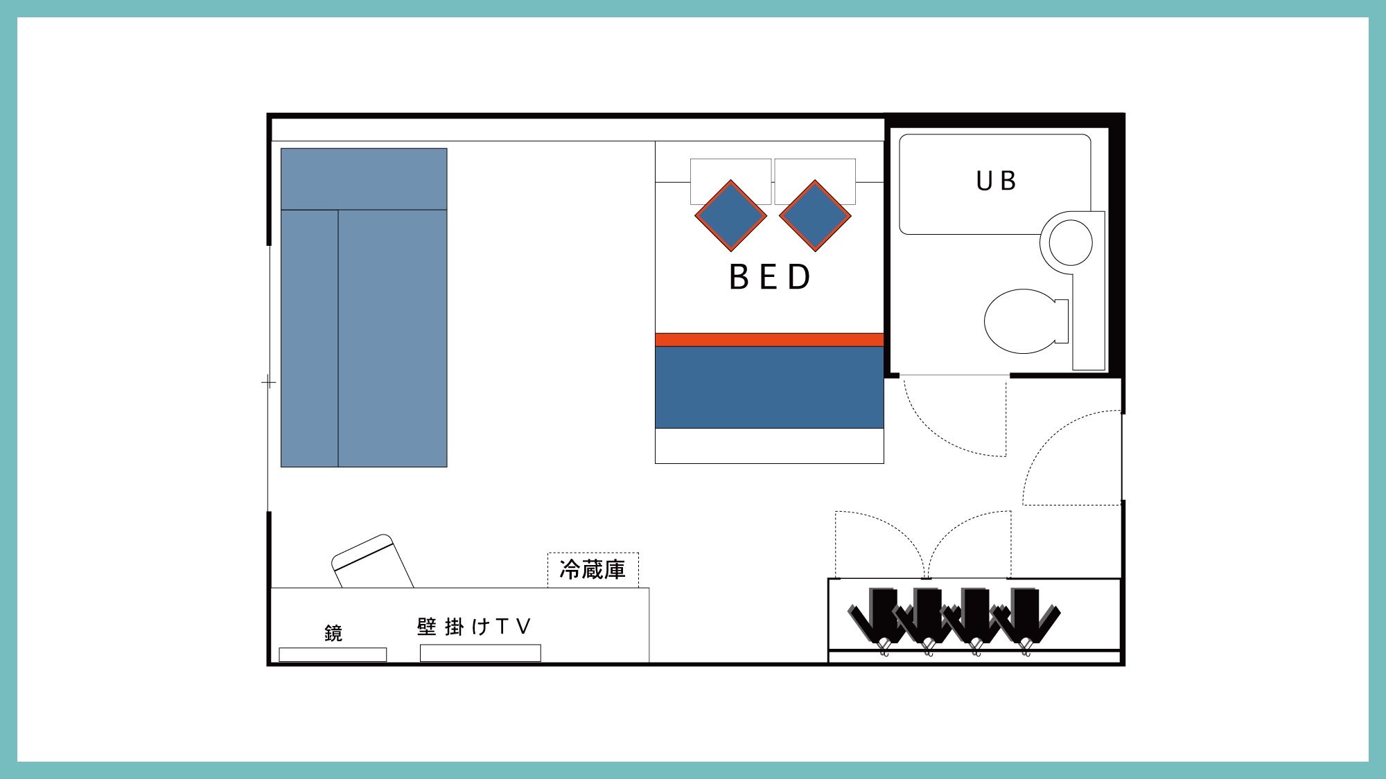 ダブルルーム間取り