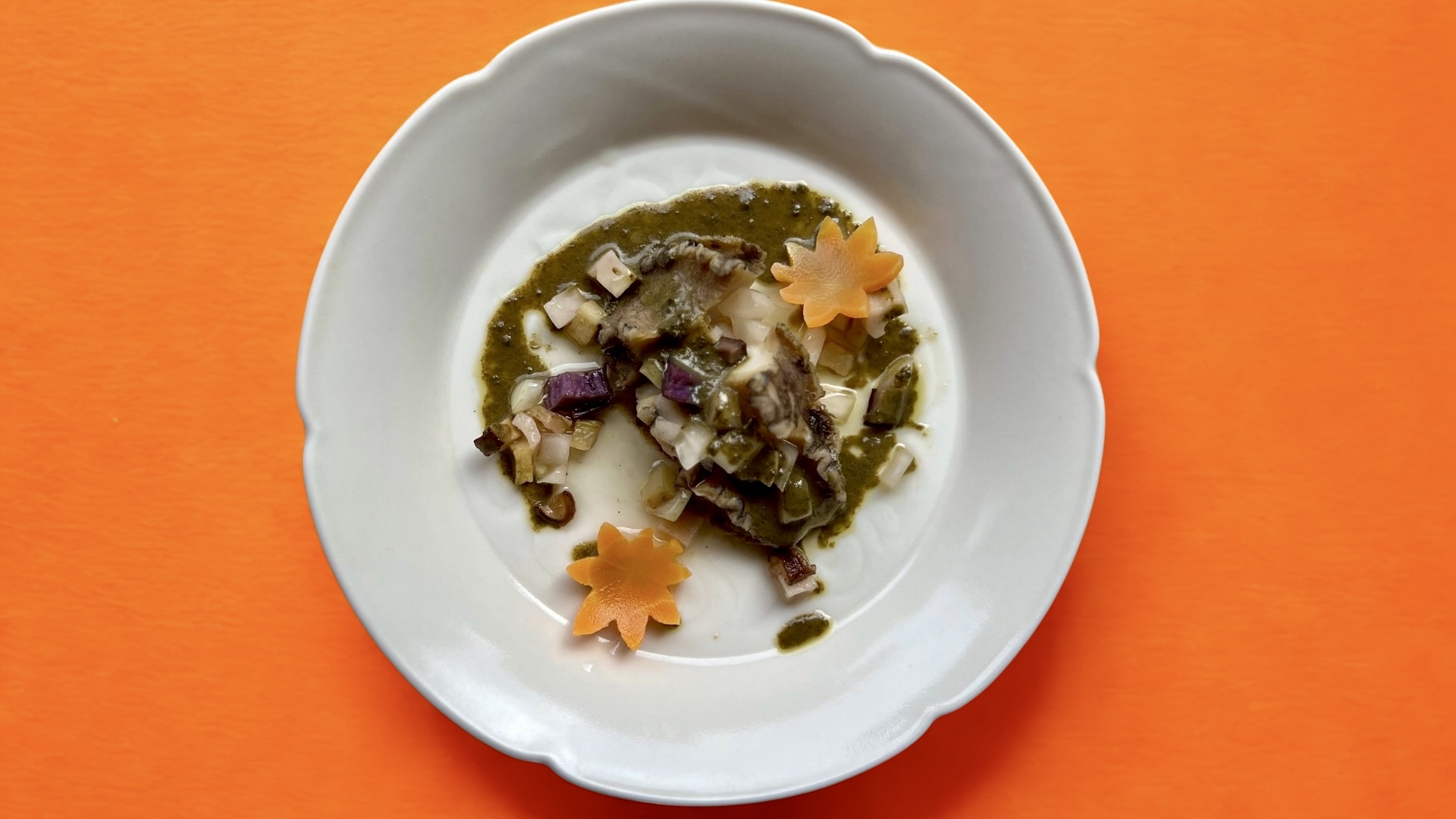 秋会席　鮑低温調理