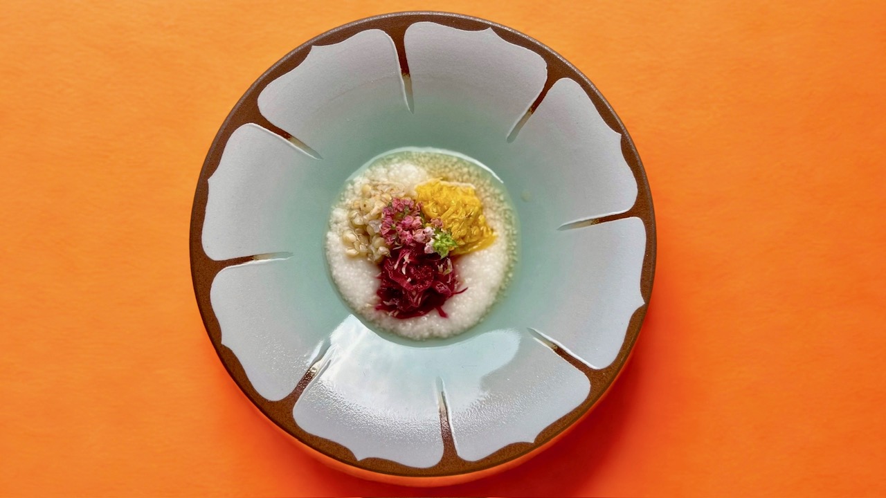 秋会席　菊花蕎麦の実とろろ